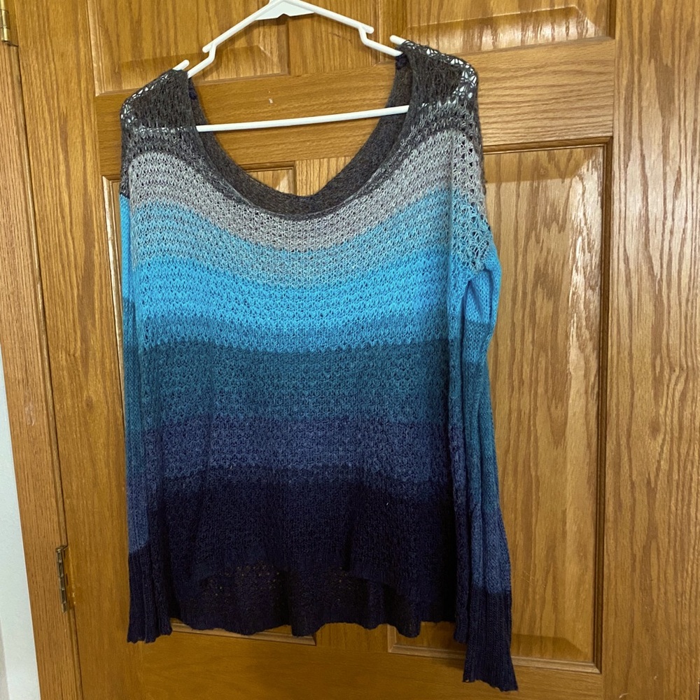 Blue and grey sweater